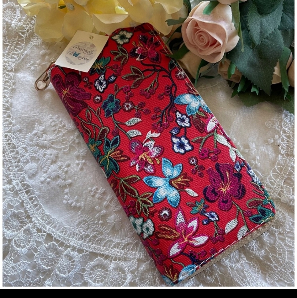 ❤️❤️ Floral Wallet NWT. Faux Leather - Picture 10 of 12